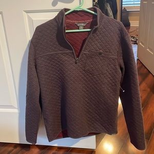 Eddie Bauer quarter zip, quilter sweater. Size M